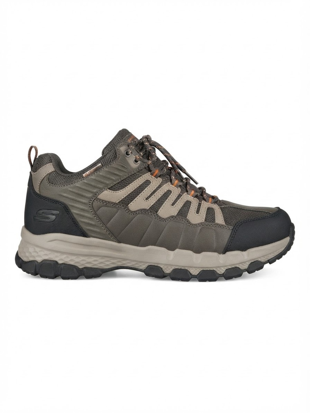 Skechers Men's Olive and Black waterproof, steel toe work boot. Size 8.5.
